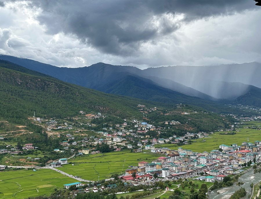 Paro Valley Unfolding Beneath Endless Himalayan Skies