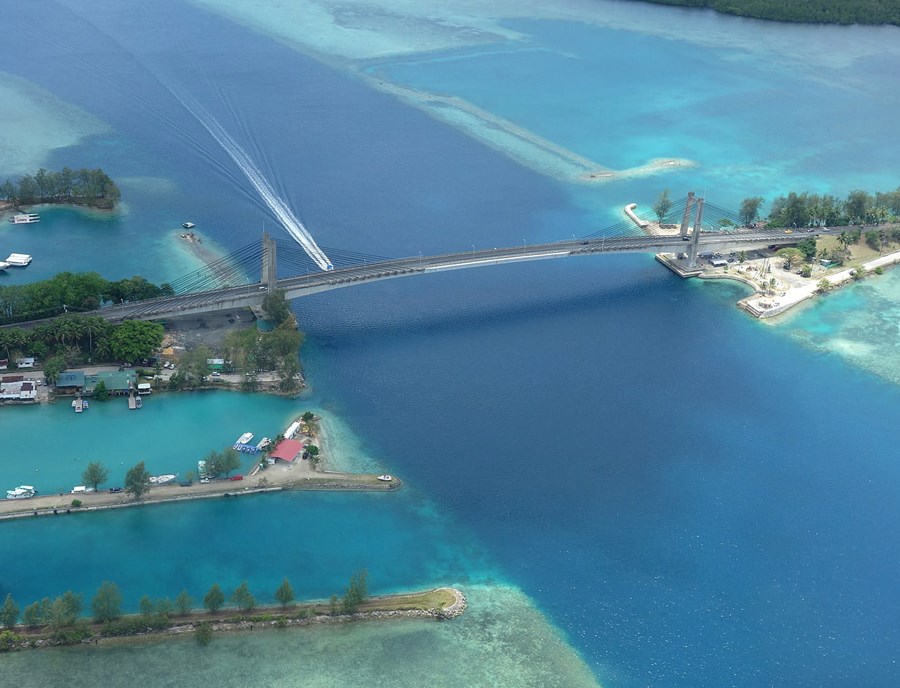 Crossing The Koror Babeldaob Bridge Into Palau’S Island Paradise