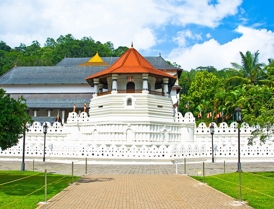 The Sacred Temple Of The Tooth Reflecting Centuries Of Devotion