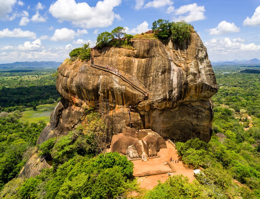 Sigiriya Rock Fortress Rising Majestically Above Sri Lanka S Emerald Plains