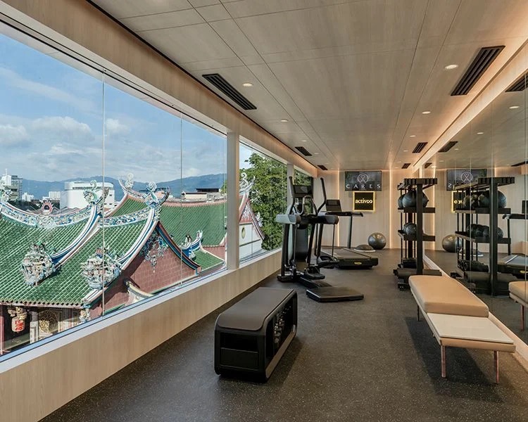 gym with view of temple Citadines Connect Bertam