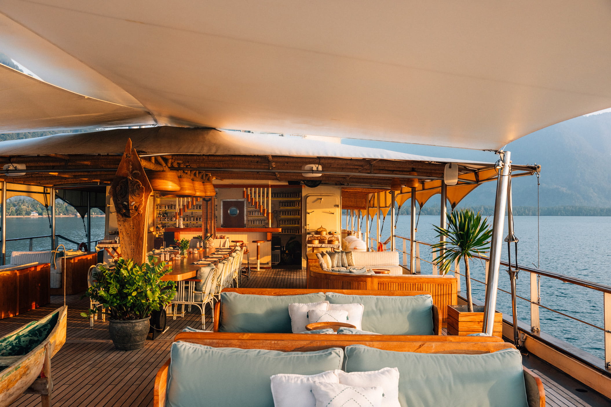 Luxury Yacht Suites Overlooking Indonesia S Pristine Spice Islands.