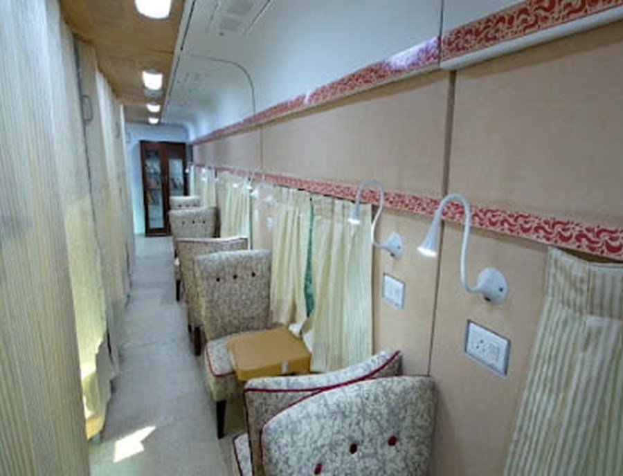 IRCTC Buddhist Circuit Tourist Train Sitting Area