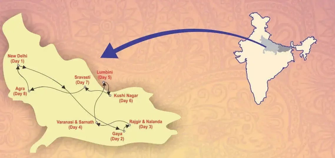 Buddhist Circuit Tourist Train Route