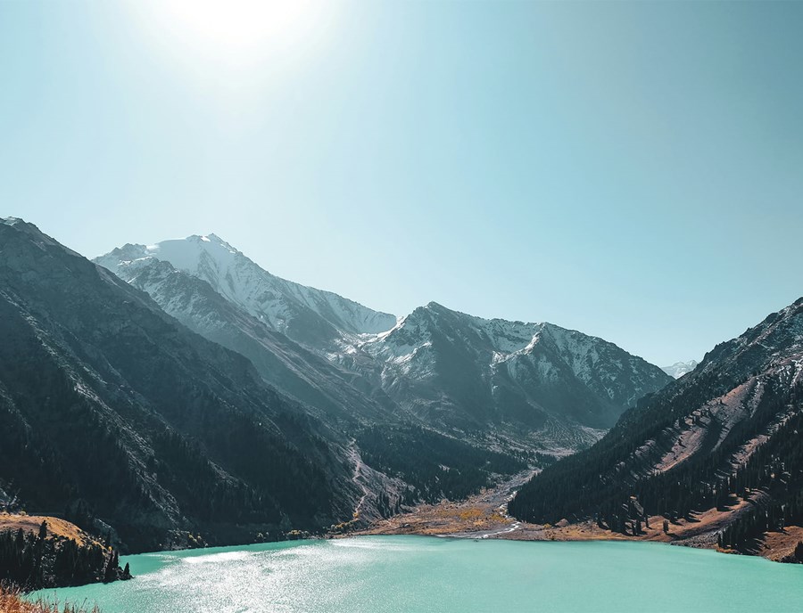 Big Almaty Lake Dazzles Beneath Towering Tian Shan Peaks