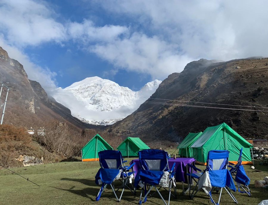 Mount Jomolhari Towers Above Peaceful Jangothang Campsite