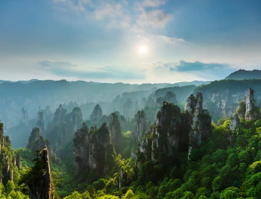 Between The Peaks And The Clouds In Zhangjiaji