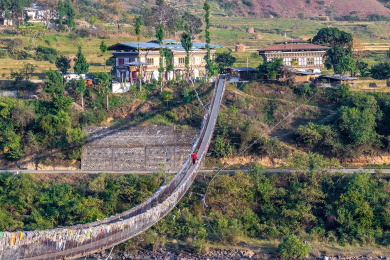 Walk the Longest Suspension Bridge in Bhutan