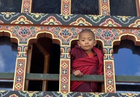 Young monk in Bhutan