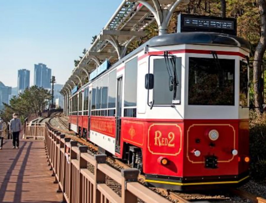 Ride The Haeundae Beach Train For A Scenic Journey Along The Busan Coastline, With Beautiful Sea Views At Every Turn
