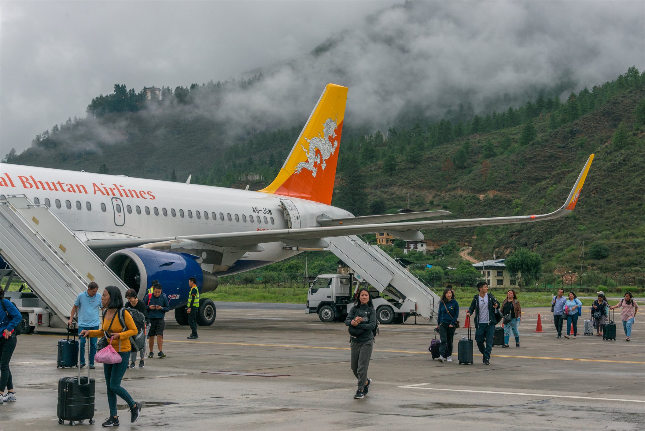 Welcome to Bhutan after an unforgettable mountain flight