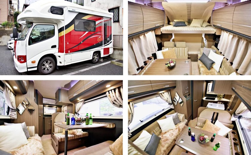 High-class campervan in Japan designed for comfort and luxury travel