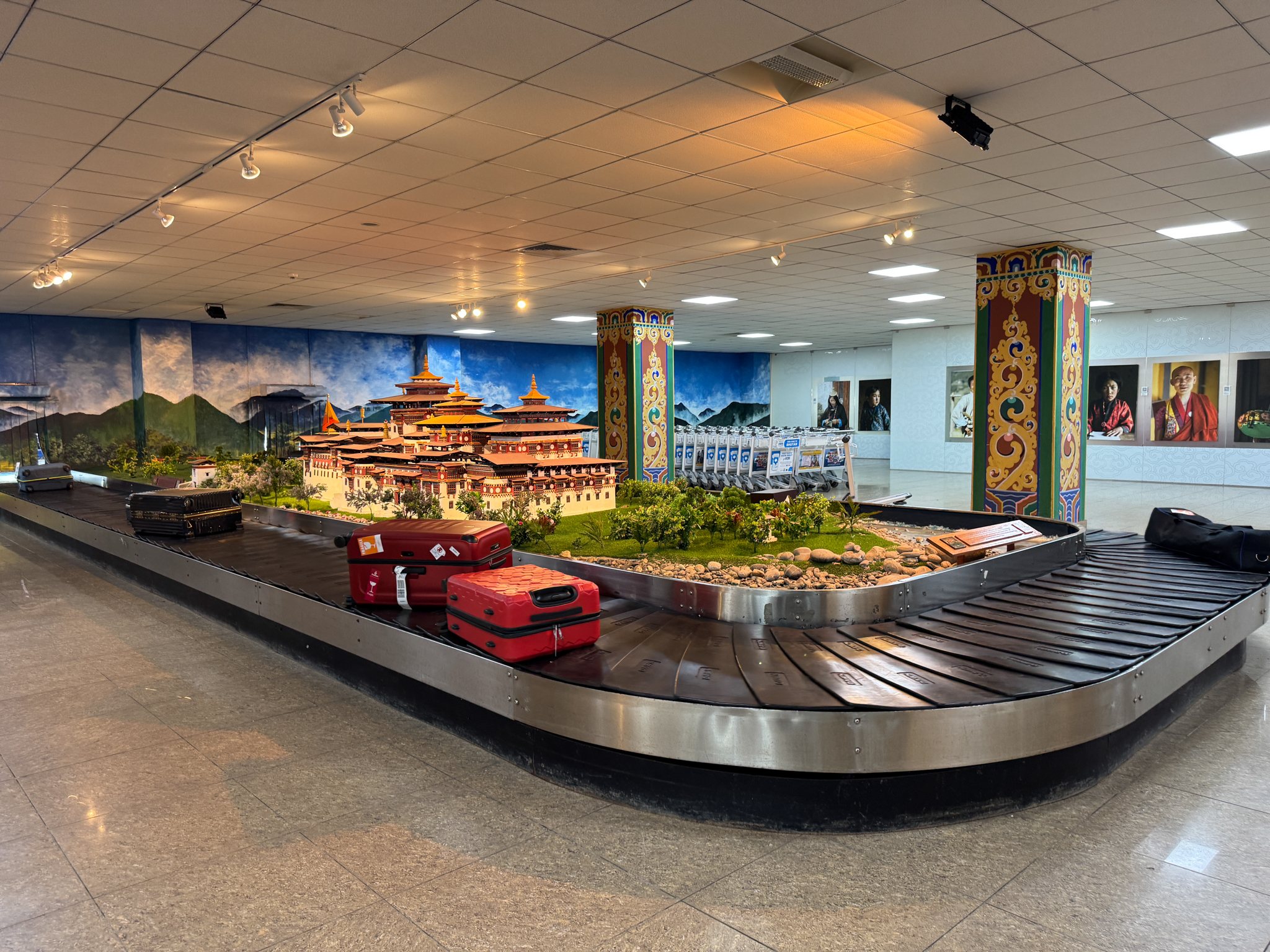 Baggage collection marks another step toward exploring Bhutan.