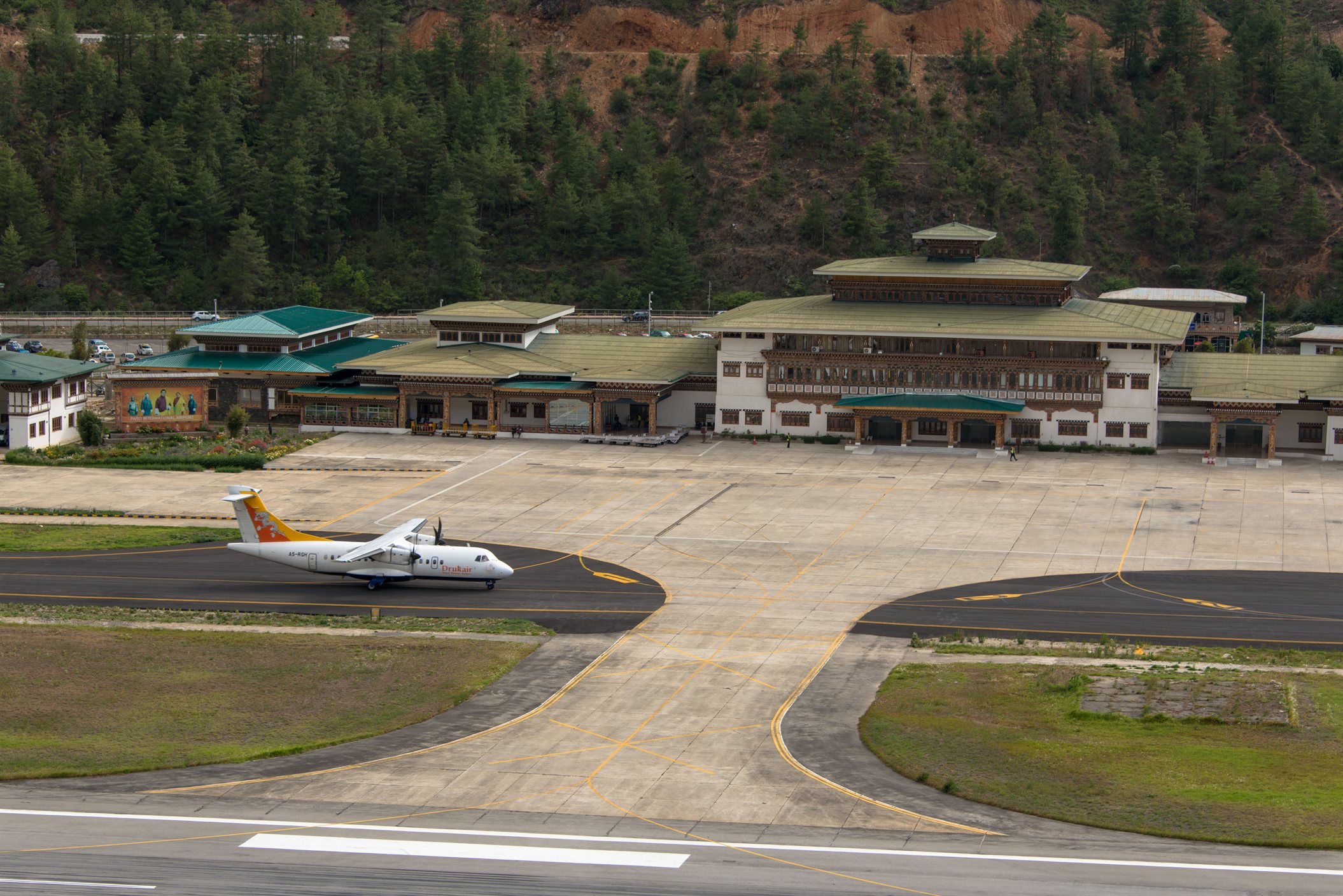 Paro International Airport welcomes travellers to the Kingdom of Bhutan