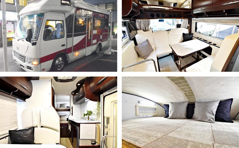 Premium class campervan in Japan with spacious interior and modern amenities