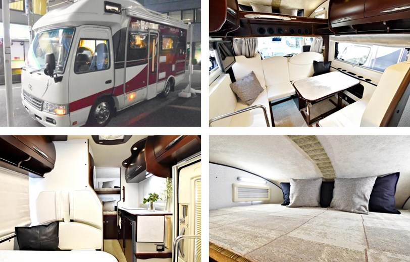Premium class campervan in Japan with spacious interior and modern amenities