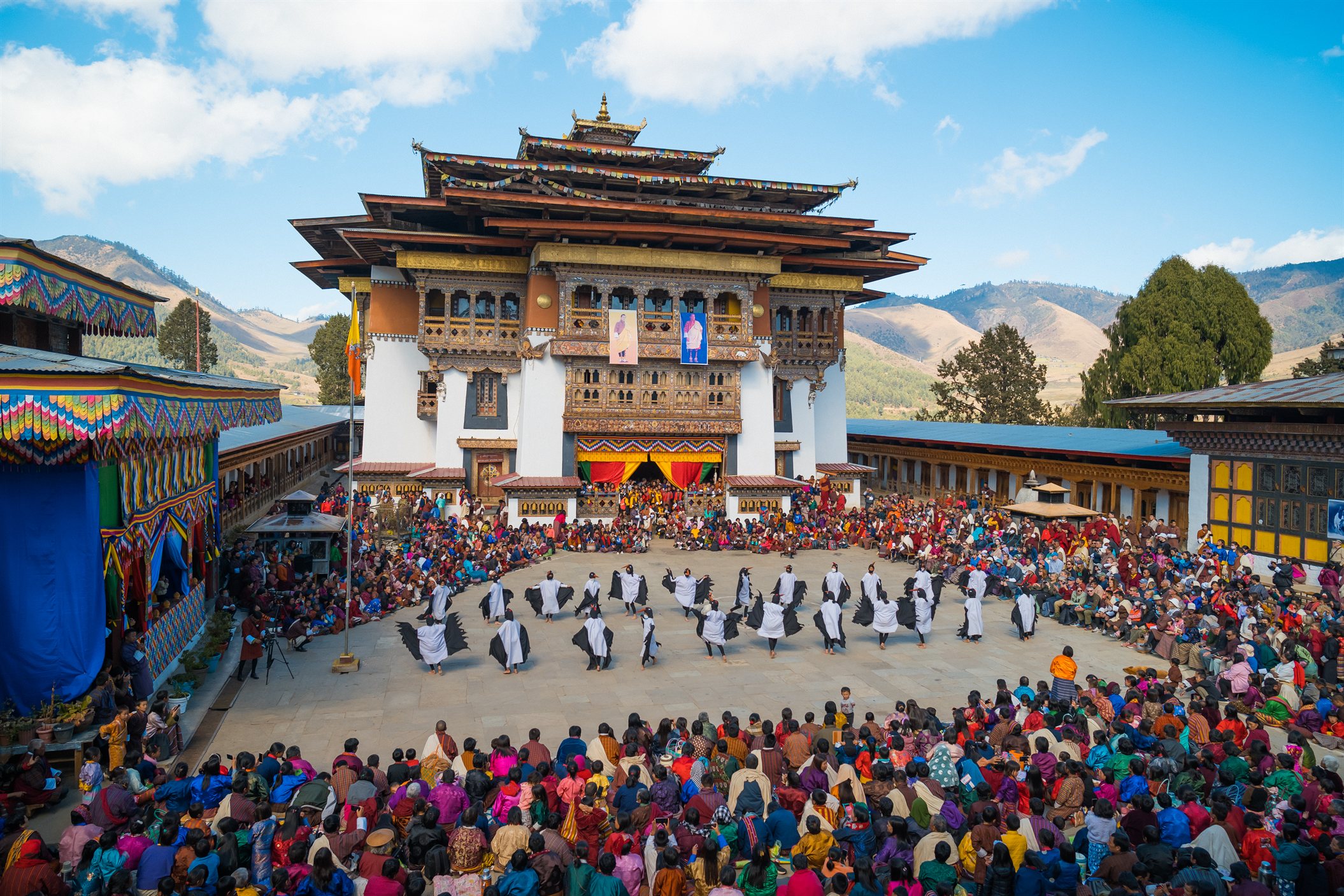 Phobjikha Valley welcomes black necked cranes during the annual festival season