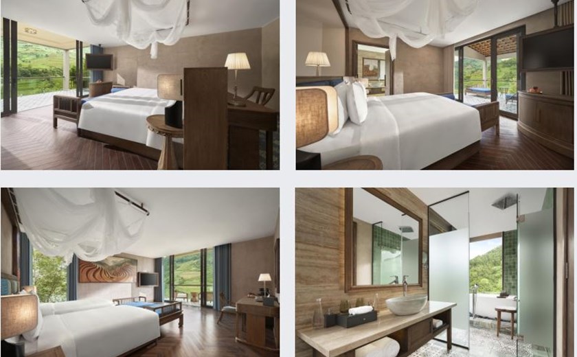 Spacious Grand Deluxe Room at Garrya Mu Cang Chai featuring elegant interiors