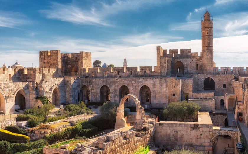 Ancient citadel and Tower of David in Jerusalem