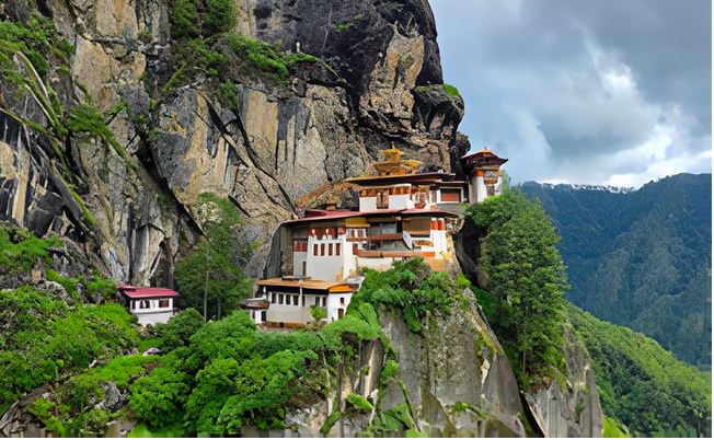 Taktsang Monastery, iconic cliffside monastery in Paro, Bhutan