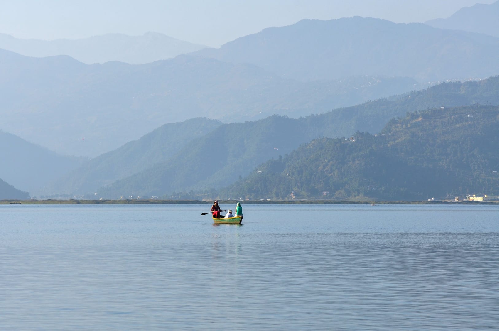 Misty Phewa Lake Pokhara Nepal