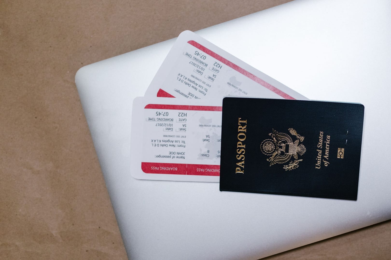 Passport Travel Documents Laptop