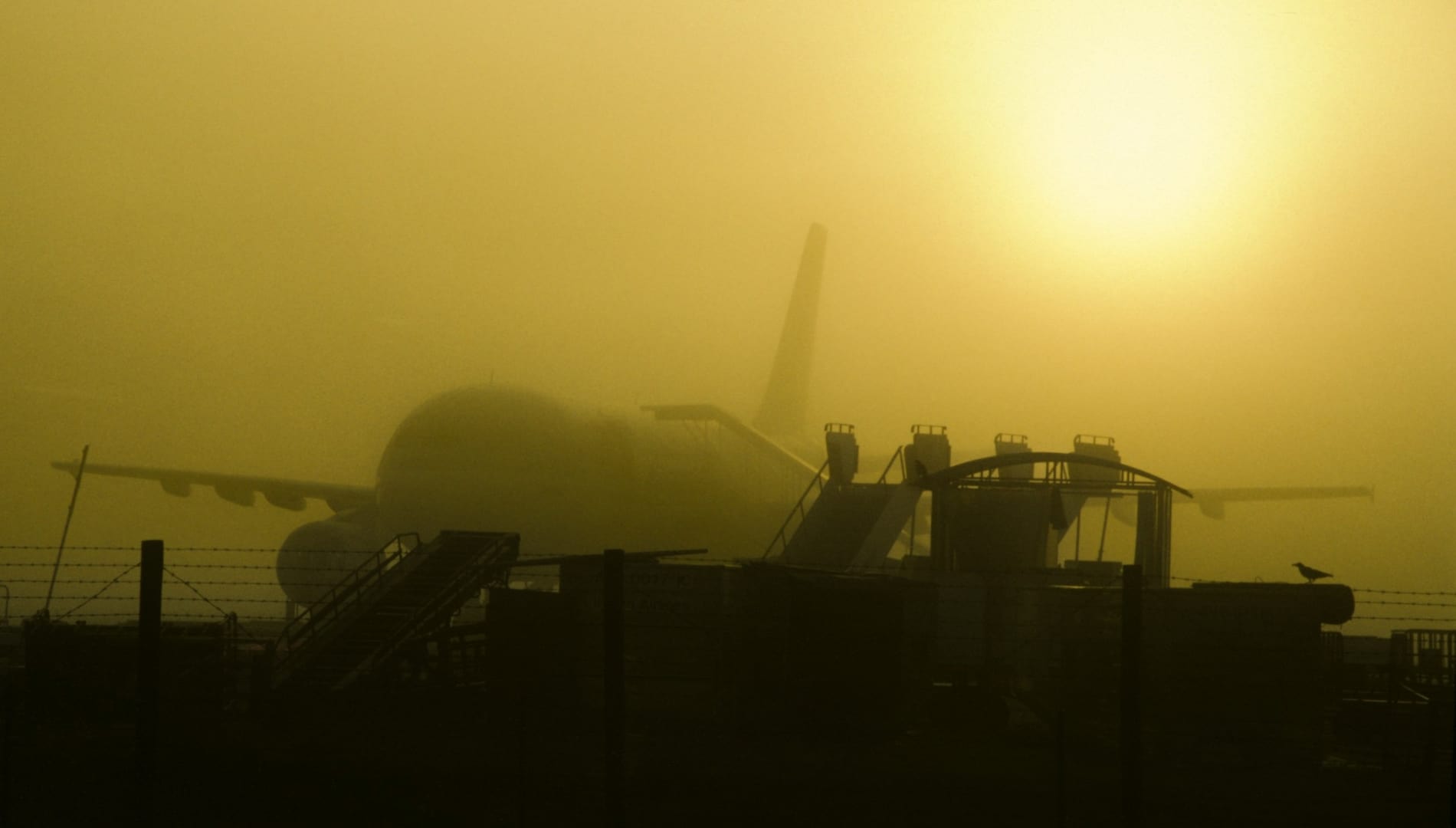 Tribhuvan Airport Aircraft Misty Morning