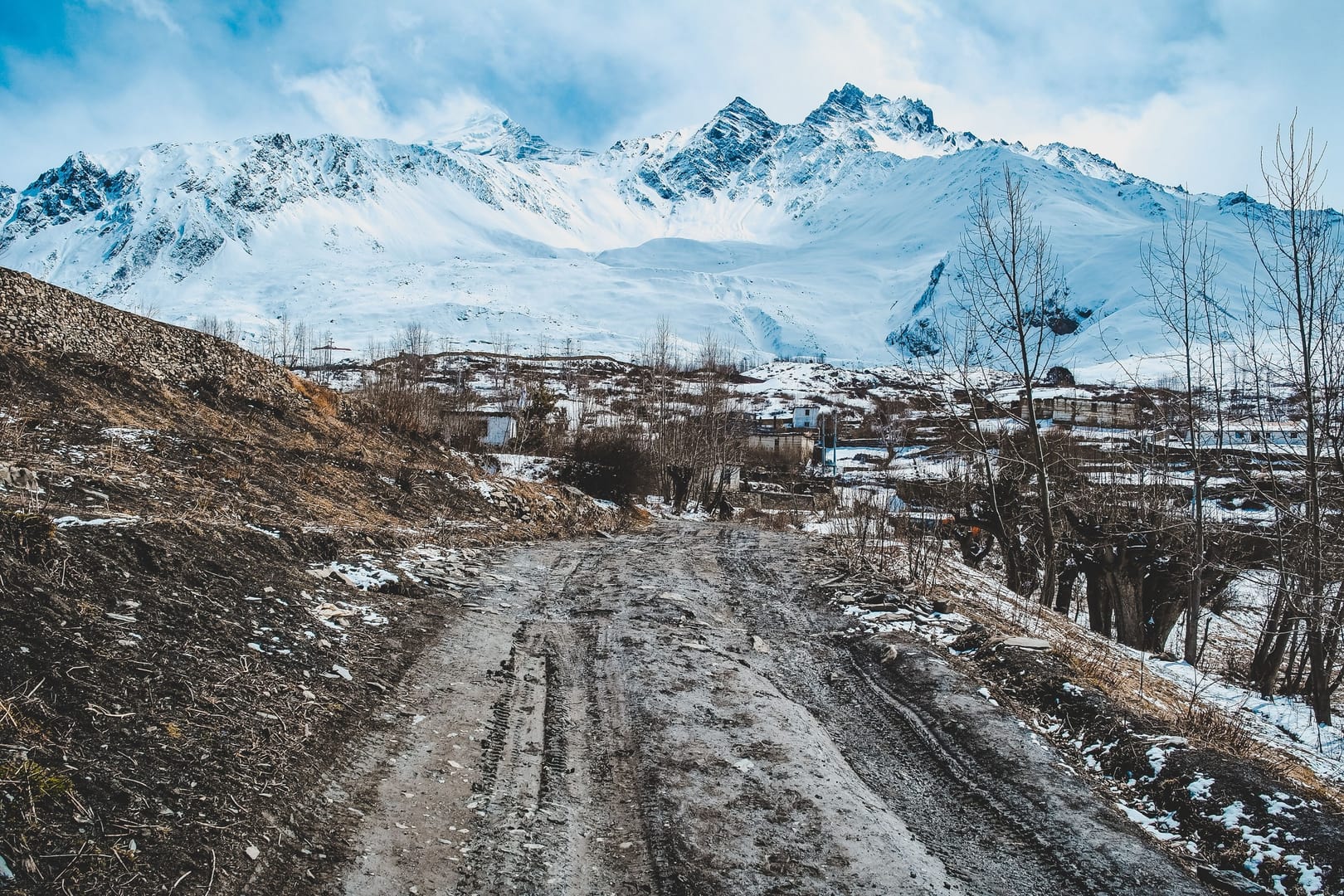 Snowy Muktinath Village Nepal