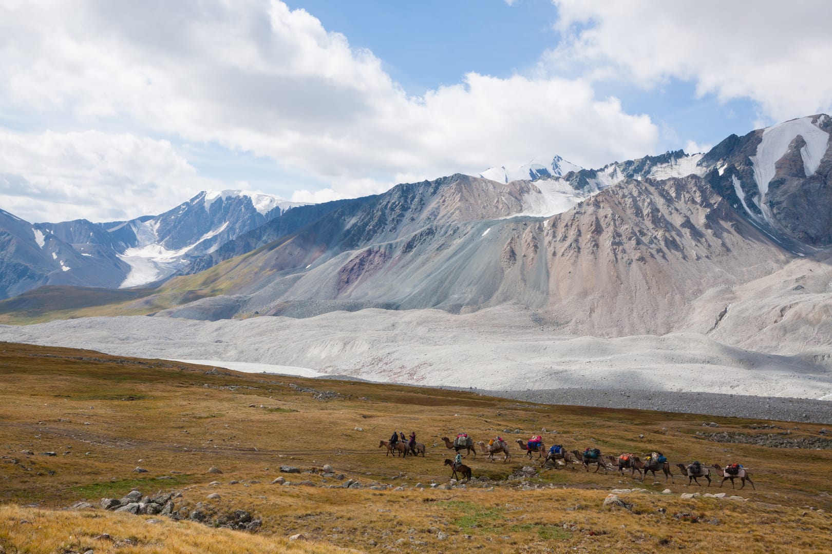 Altai Mountains Surrounding Bayan Ulgii In Crisp Autumn Conditions