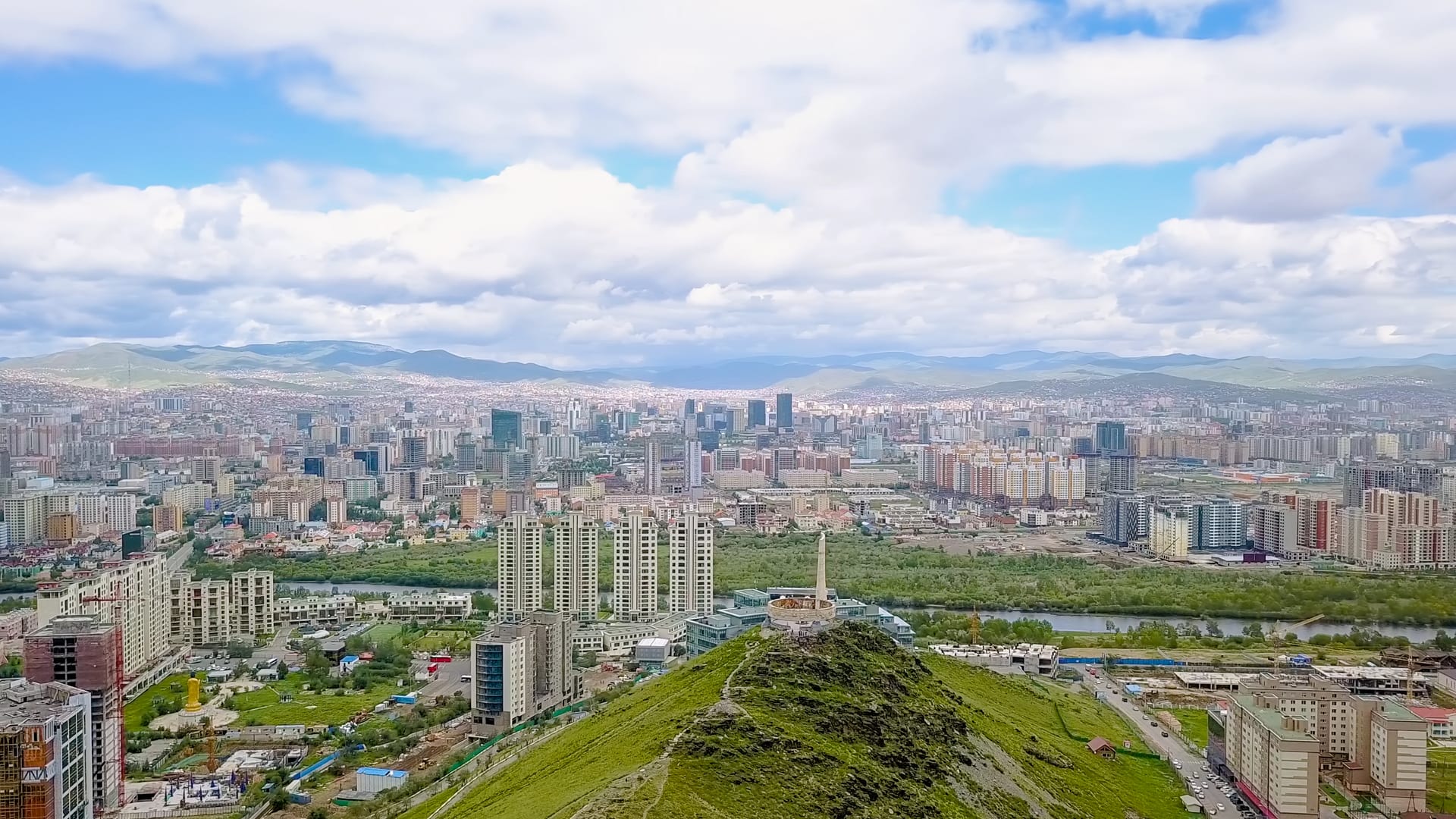 Zaisan Tolgoi Overlooking Ulaanbaatar And The Surrounding Mongolian Landscape