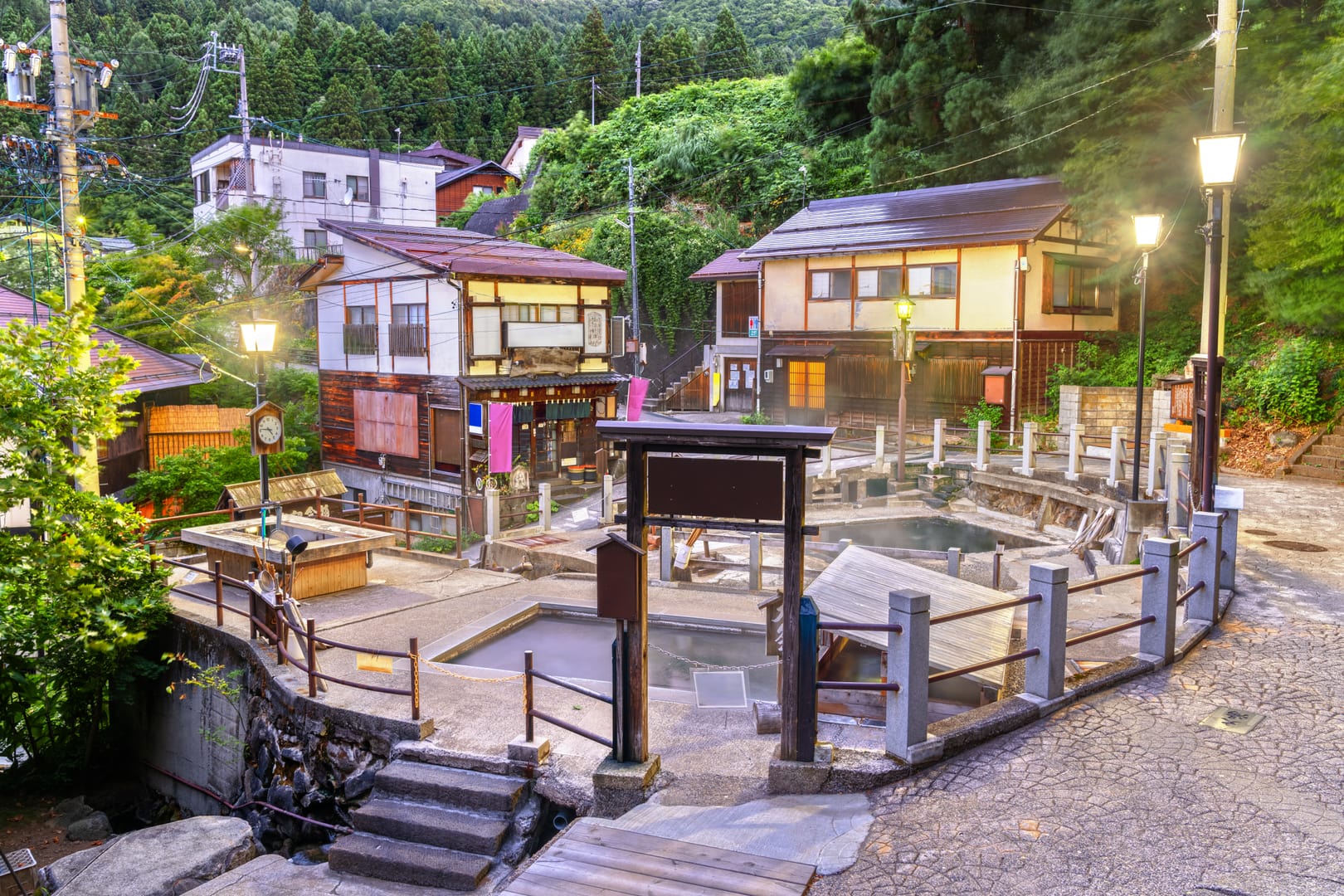 Japanese Onsen Offering Peaceful Relaxation Amid Traditional Surroundings